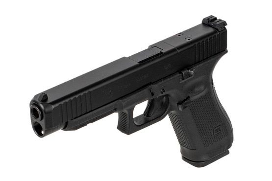 Glock 34 MOS Gen5 pistol is milled for a red dot sight